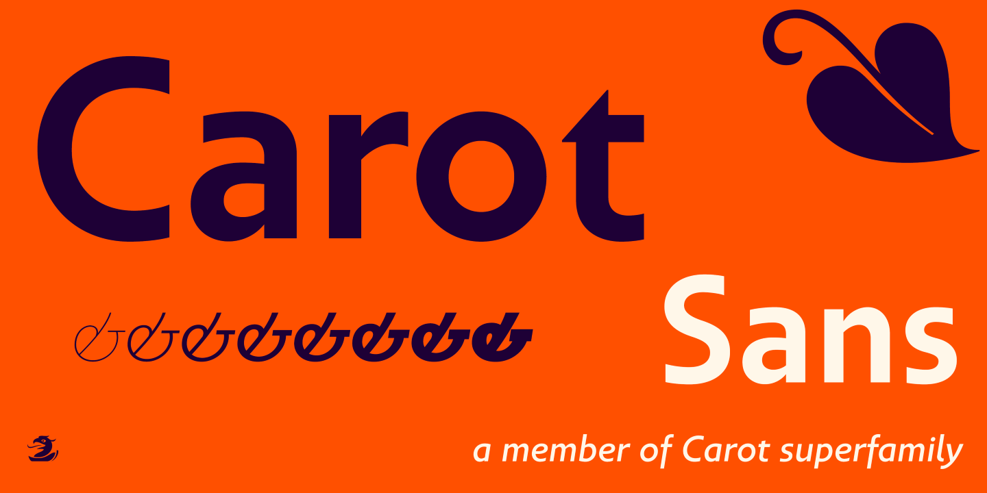 Ejemplo de fuente Carot Sans Italic